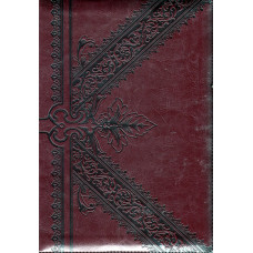 Библия кожаная, замок,индексы, 17x24 см. глубокое тиснение ветка,  коричневый цвет 1